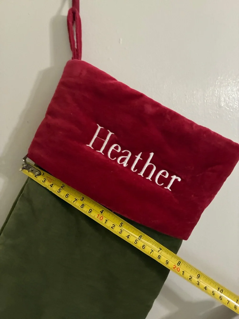 Pottery Barn - Velvet Stocking, Personalized: HEATHER